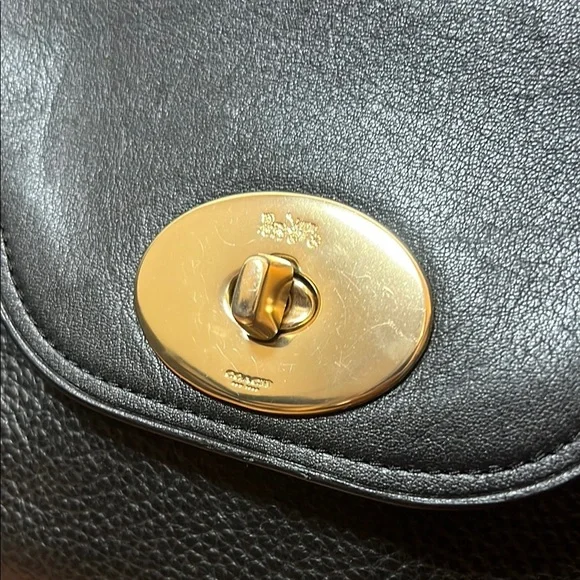 Coach Black Blake Flap Caryall Leather Satchel - Picture 4 of 16